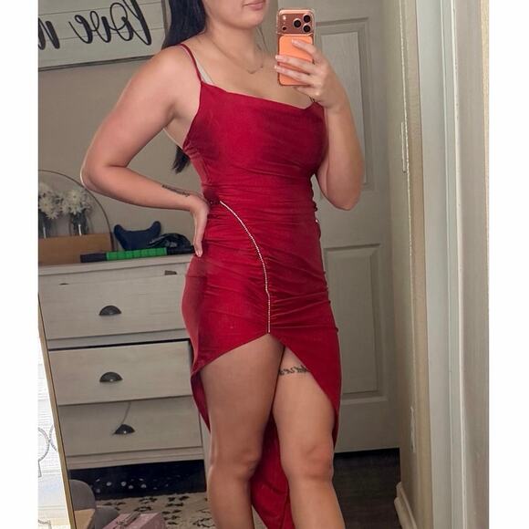 Q USA Medium Red Bodycon Sleeveless Mini Dress - Picture 6 of 6